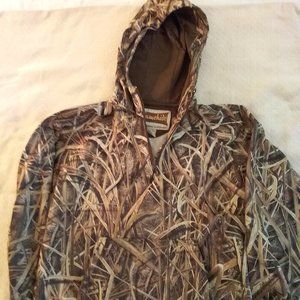 mens Gamehide 1/4 zip hunting hoodie Shadow Grass Blades Size Mens M